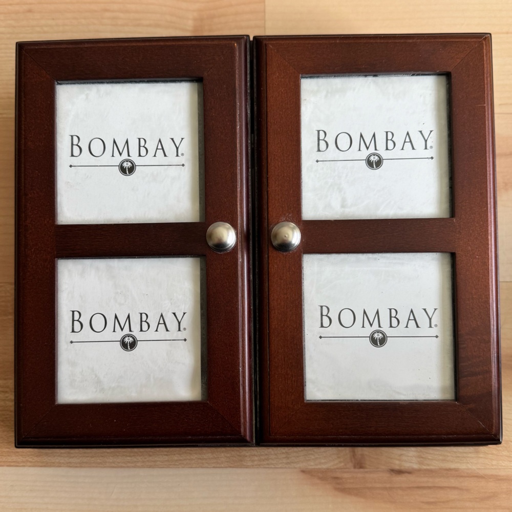 Bombay Dual Wooden Frame with Silver Accents